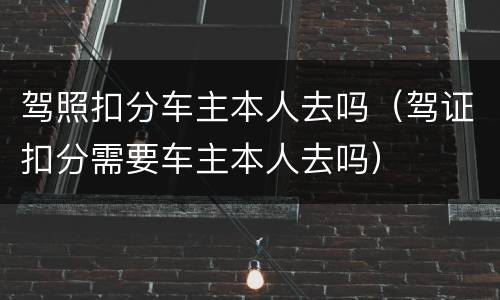 驾照扣分车主本人去吗（驾证扣分需要车主本人去吗）