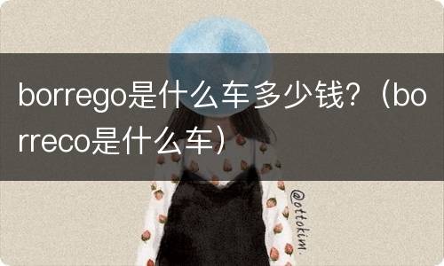 borrego是什么车多少钱?（borreco是什么车）