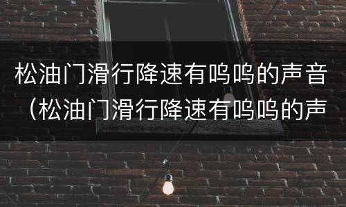 松油门滑行降速有呜呜的声音（松油门滑行降速有呜呜的声音怠速不正常）