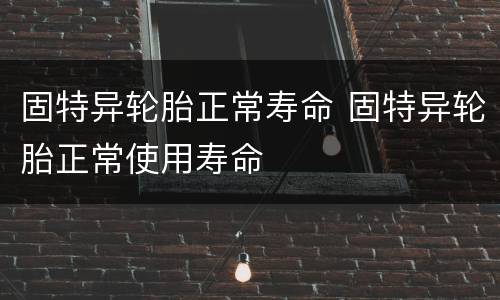 固特异轮胎正常寿命 固特异轮胎正常使用寿命
