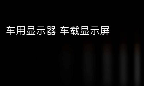 车用显示器 车载显示屏
