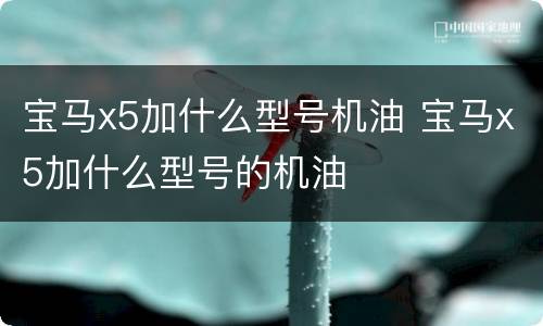 宝马x5加什么型号机油 宝马x5加什么型号的机油