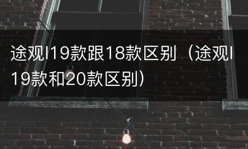 途观l19款跟18款区别（途观l19款和20款区别）