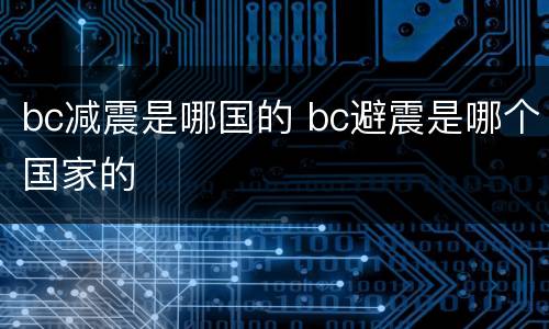 bc减震是哪国的 bc避震是哪个国家的
