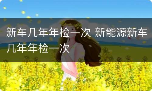 新车几年年检一次 新能源新车几年年检一次
