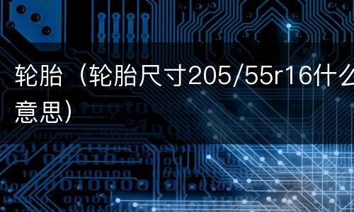 轮胎（轮胎尺寸205/55r16什么意思）
