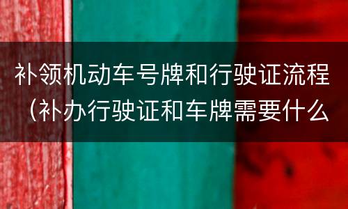补领机动车号牌和行驶证流程（补办行驶证和车牌需要什么）