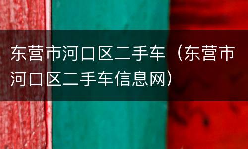 东营市河口区二手车（东营市河口区二手车信息网）