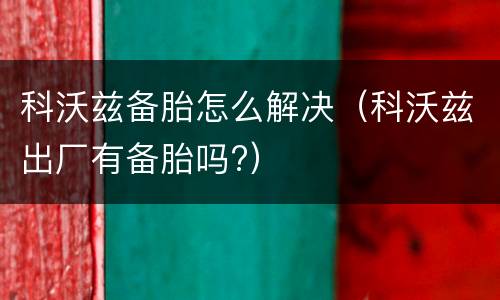 科沃兹备胎怎么解决（科沃兹出厂有备胎吗?）
