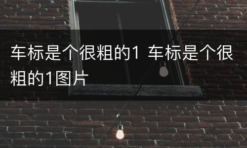 车标是个很粗的1 车标是个很粗的1图片