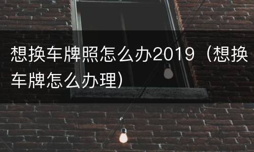 想换车牌照怎么办2019（想换车牌怎么办理）