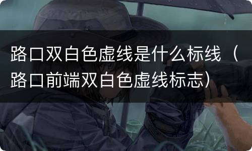 路口双白色虚线是什么标线（路口前端双白色虚线标志）