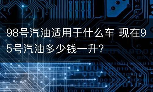 98号汽油适用于什么车 现在95号汽油多少钱一升?
