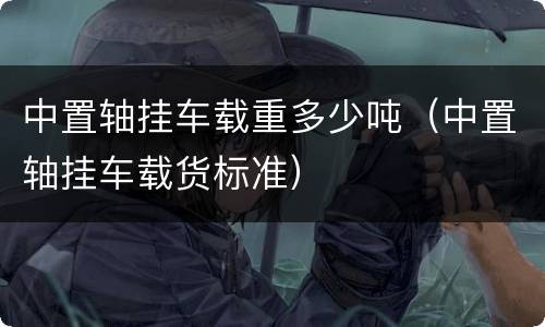 中置轴挂车载重多少吨（中置轴挂车载货标准）