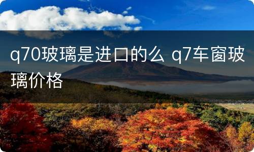 q70玻璃是进口的么 q7车窗玻璃价格