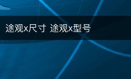 途观x尺寸 途观x型号