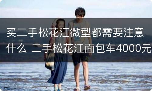 买二手松花江微型都需要注意什么 二手松花江面包车4000元