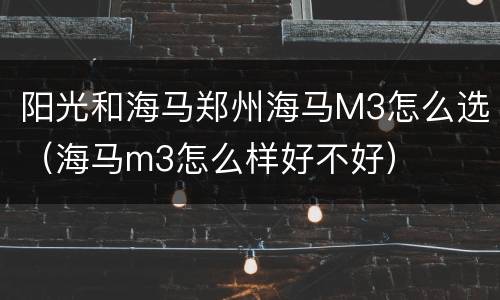 阳光和海马郑州海马M3怎么选（海马m3怎么样好不好）