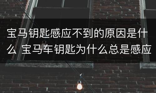 宝马钥匙感应不到的原因是什么 宝马车钥匙为什么总是感应不到
