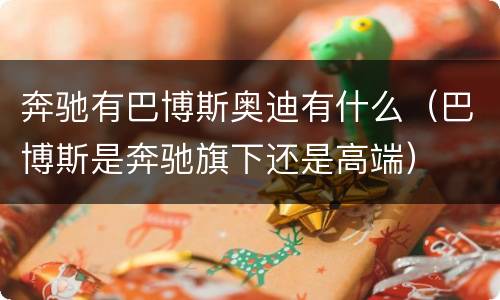 奔驰有巴博斯奥迪有什么（巴博斯是奔驰旗下还是高端）