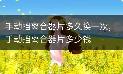 手动挡离合器片多久换一次，手动挡离合器片多少钱