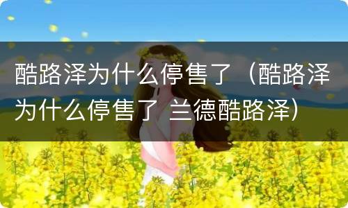酷路泽为什么停售了（酷路泽为什么停售了 兰德酷路泽）