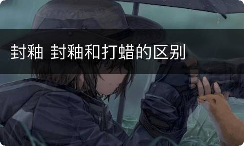 封釉 封釉和打蜡的区别