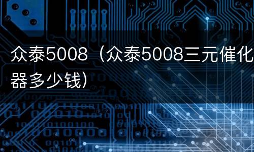 众泰5008（众泰5008三元催化器多少钱）