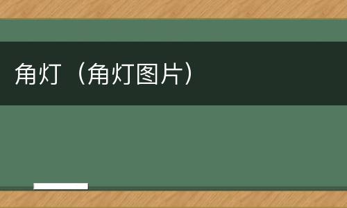 角灯（角灯图片）