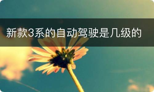 新款3系的自动驾驶是几级的