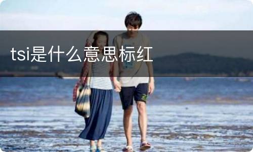 tsi是什么意思标红