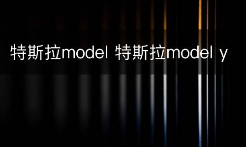 特斯拉model 特斯拉model y
