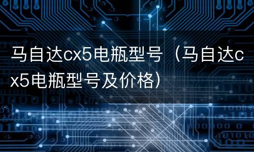 马自达cx5电瓶型号（马自达cx5电瓶型号及价格）