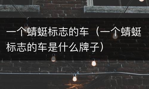 一个蜻蜓标志的车（一个蜻蜓标志的车是什么牌子）