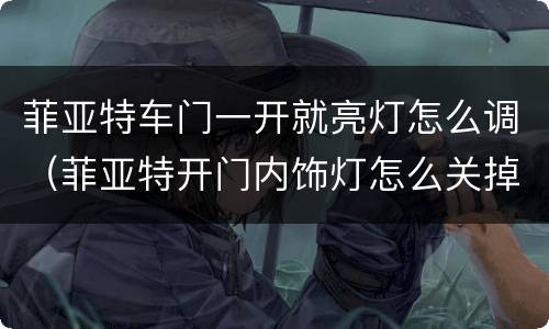 菲亚特车门一开就亮灯怎么调（菲亚特开门内饰灯怎么关掉）