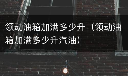领动油箱加满多少升（领动油箱加满多少升汽油）