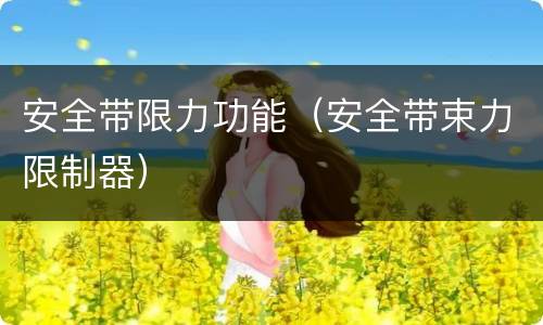 安全带限力功能（安全带束力限制器）