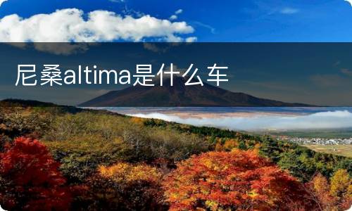 尼桑altima是什么车