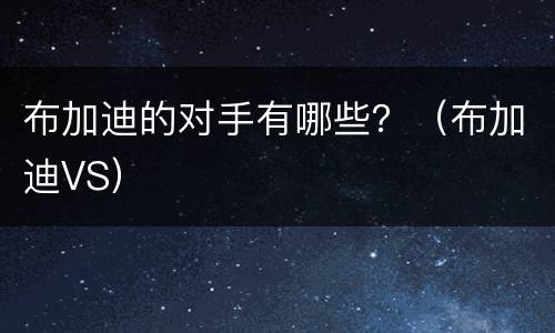 布加迪的对手有哪些？（布加迪VS）