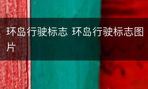 环岛行驶标志 环岛行驶标志图片