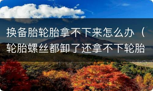 换备胎轮胎拿不下来怎么办（轮胎螺丝都卸了还拿不下轮胎）