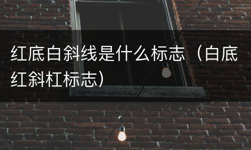 红底白斜线是什么标志（白底红斜杠标志）