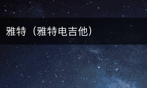 雅特（雅特电吉他）