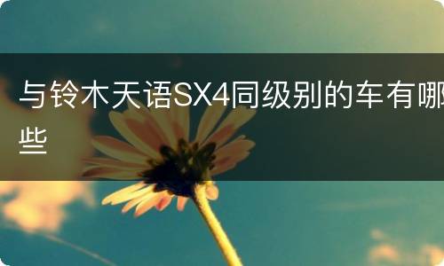 与铃木天语SX4同级别的车有哪些