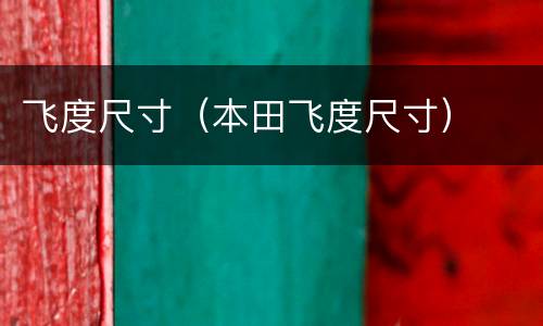 飞度尺寸（本田飞度尺寸）