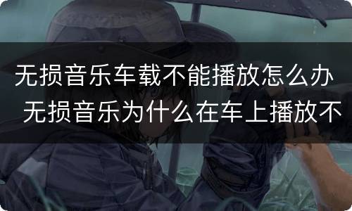 无损音乐车载不能播放怎么办 无损音乐为什么在车上播放不了