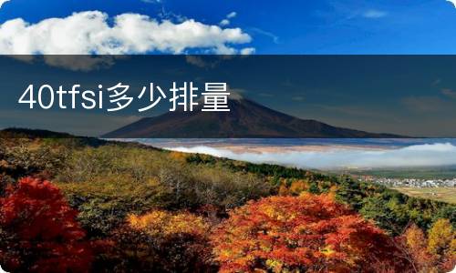 40tfsi多少排量