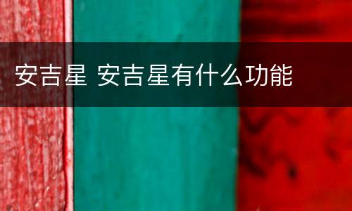 安吉星 安吉星有什么功能