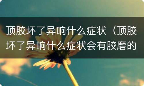 顶胶坏了异响什么症状（顶胶坏了异响什么症状会有胶磨的声音吗）