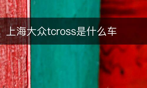 上海大众tcross是什么车